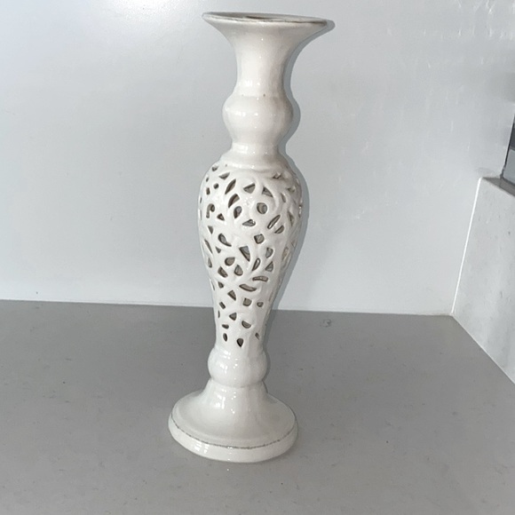 Studio Home White Home Candle Holder, White, Height - Picture 5 of 8